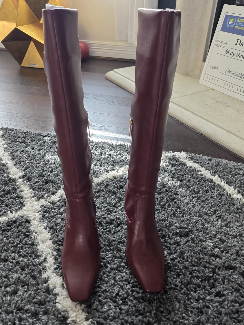 Franco Sarto Women's L Bowman Burgundy Knee High Boot Size 9.5